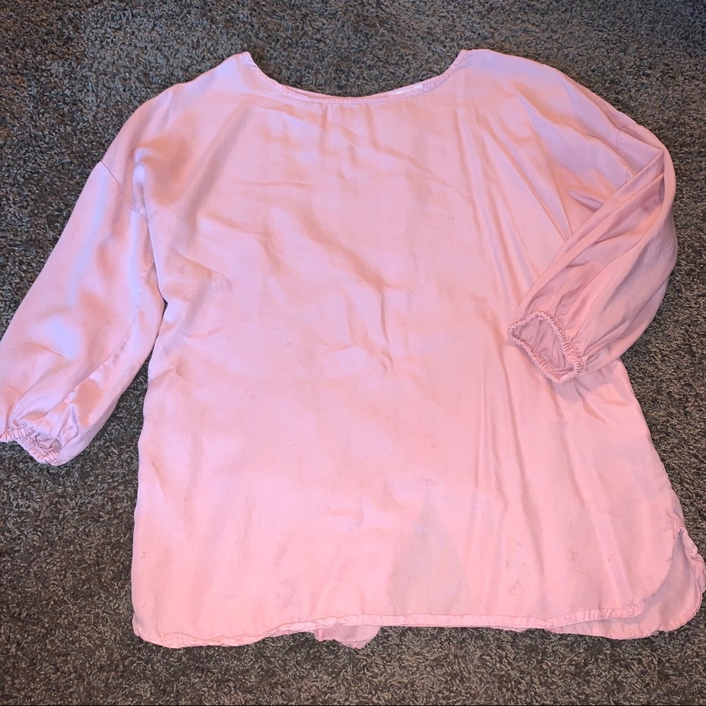 francescas - flowy pink top - size S